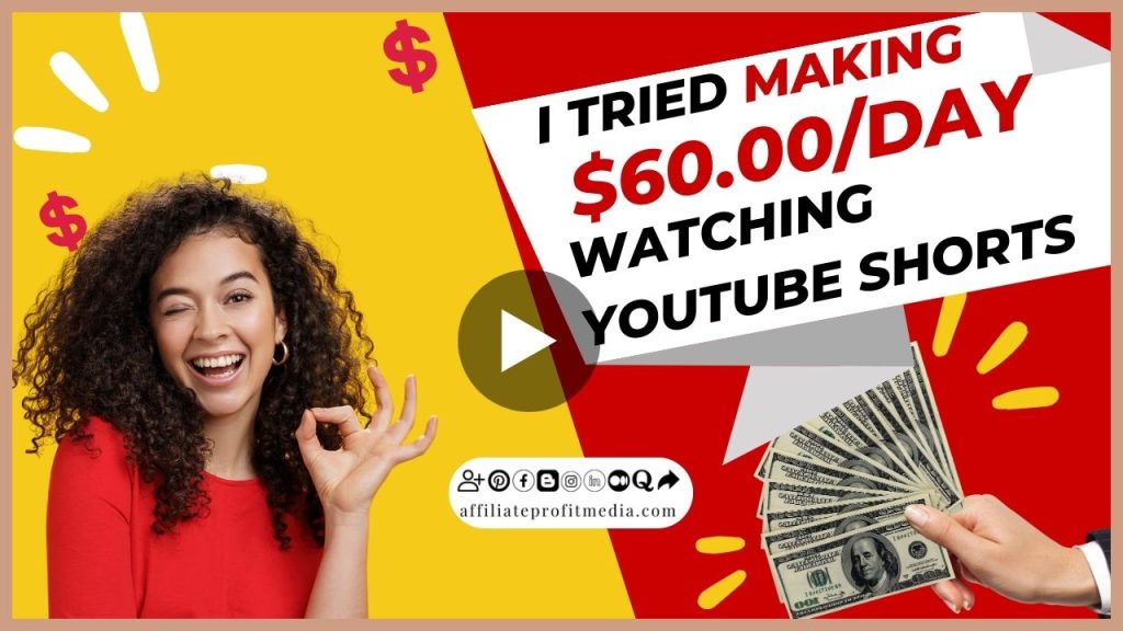 I Tried Making $60.00/DAY Watching YouTube Shorts - Make Money Online